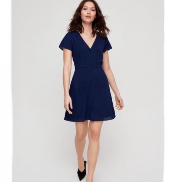 Aritzia Dresses & Skirts - Aritzia Wilfred Nazaire Flutter Sleeve Dress size S